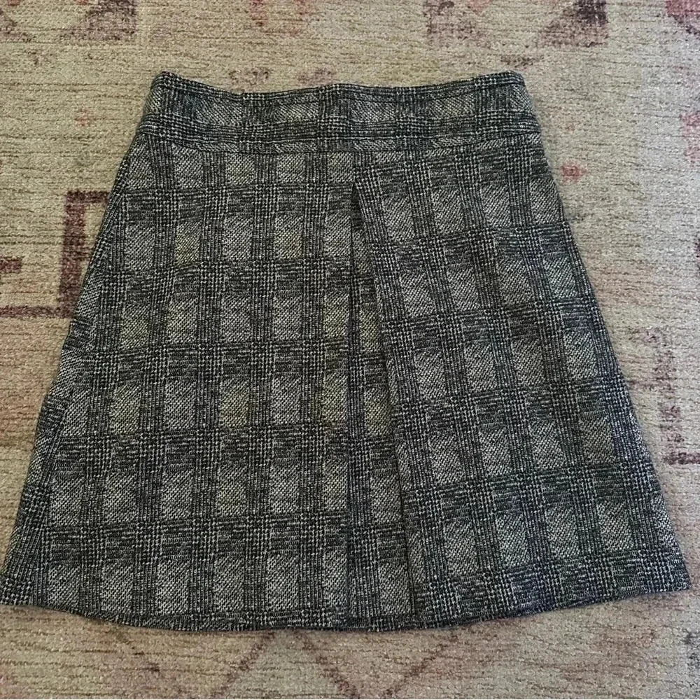 Zara Grey/blue plaid tweed style mini skirt size small - Picture 7 of 10